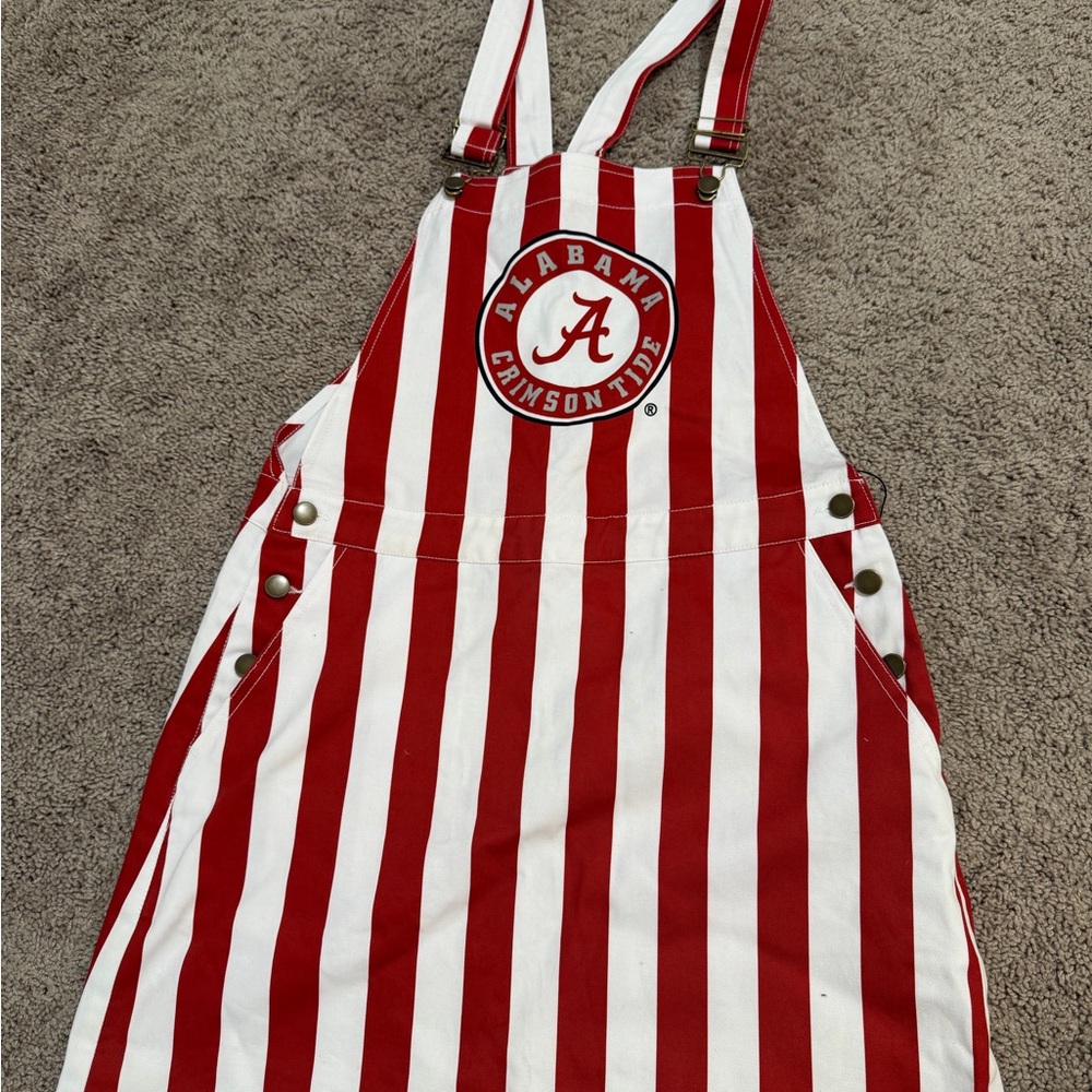 Alabama Crimson Tide Striped Overalls (Shorts Overalls)